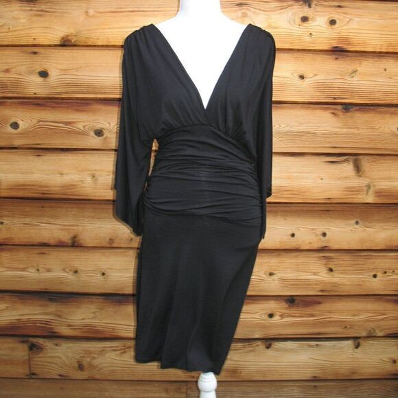 NWOT Black Kimono Jersey Dress